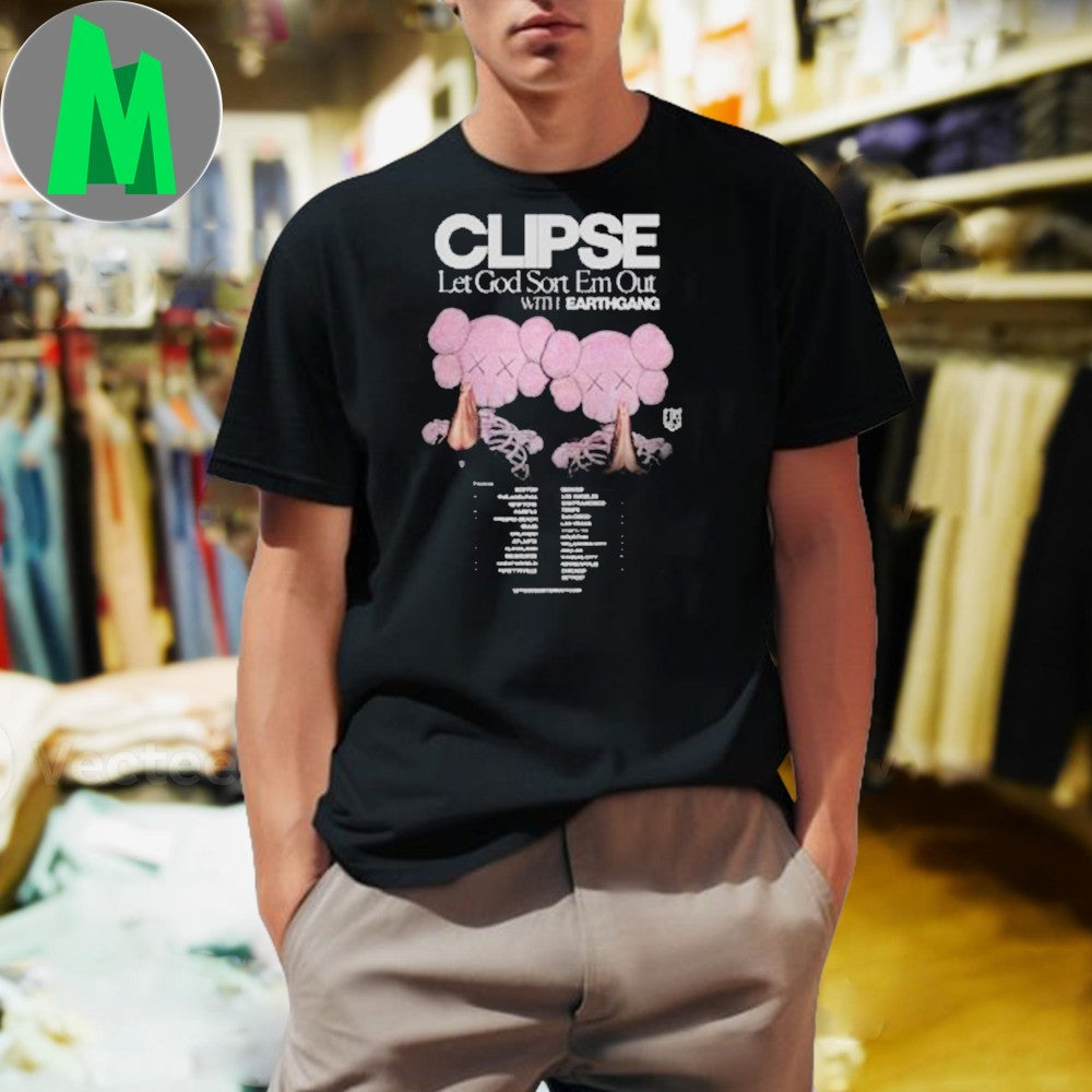 Design Clipse Let God Sort Em Out Earthgang Tour Graphic T-Shirt