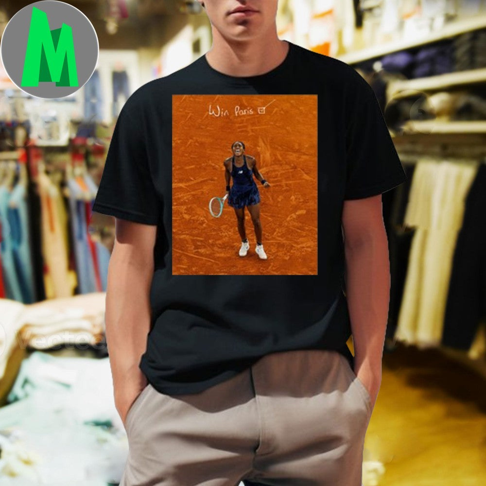 Design Coco Gauff Win Paris 2025 Tennis Player Graphic T-Shirt