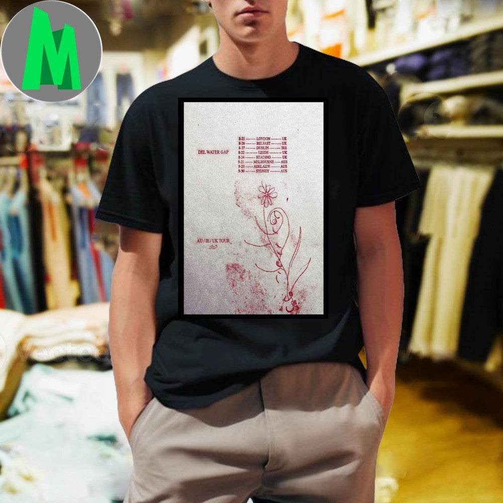 Design Del Water Gap AU.IE.UK Tour 2025 Poster Shirt