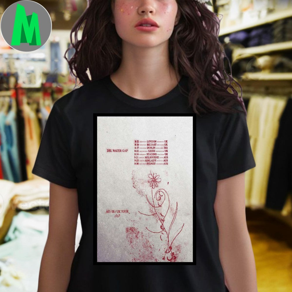 Design Del Water Gap AU.IE.UK Tour 2025 Poster Shirt
