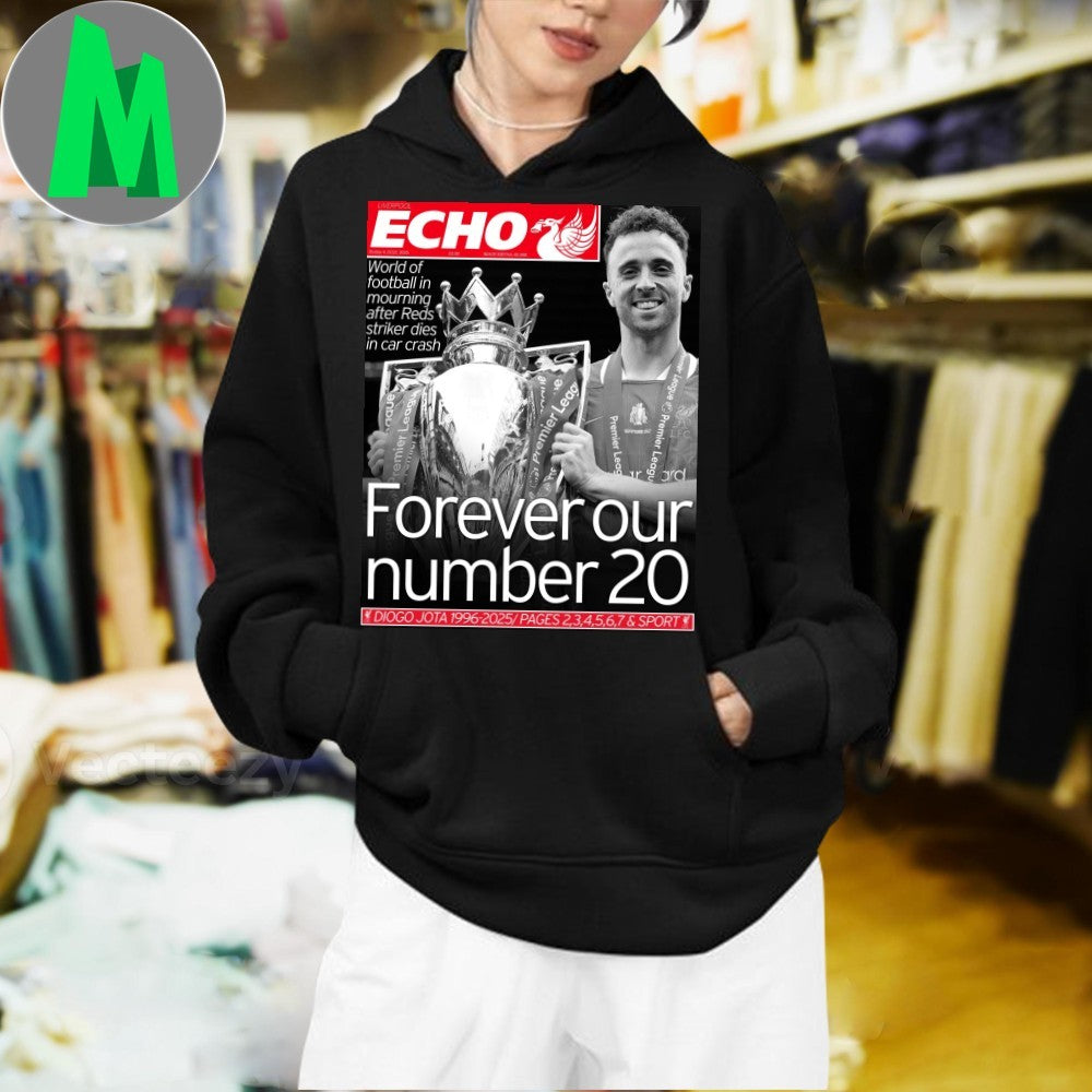 Design Diogo Jota Forever Our Number 20 Liverpool Echo Tribute T-Shirt