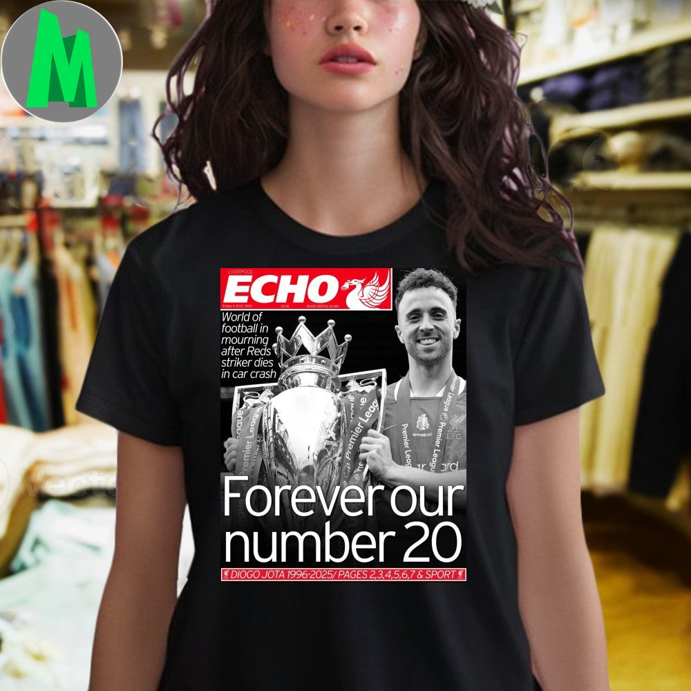 Design Diogo Jota Forever Our Number 20 Liverpool Echo Tribute T-Shirt