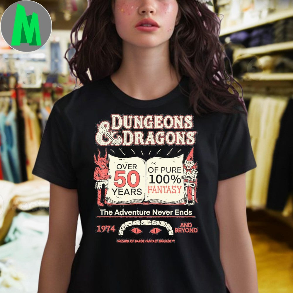 Design Dungeons & Dragons 50th Anniversary Fantasy T-Shirt