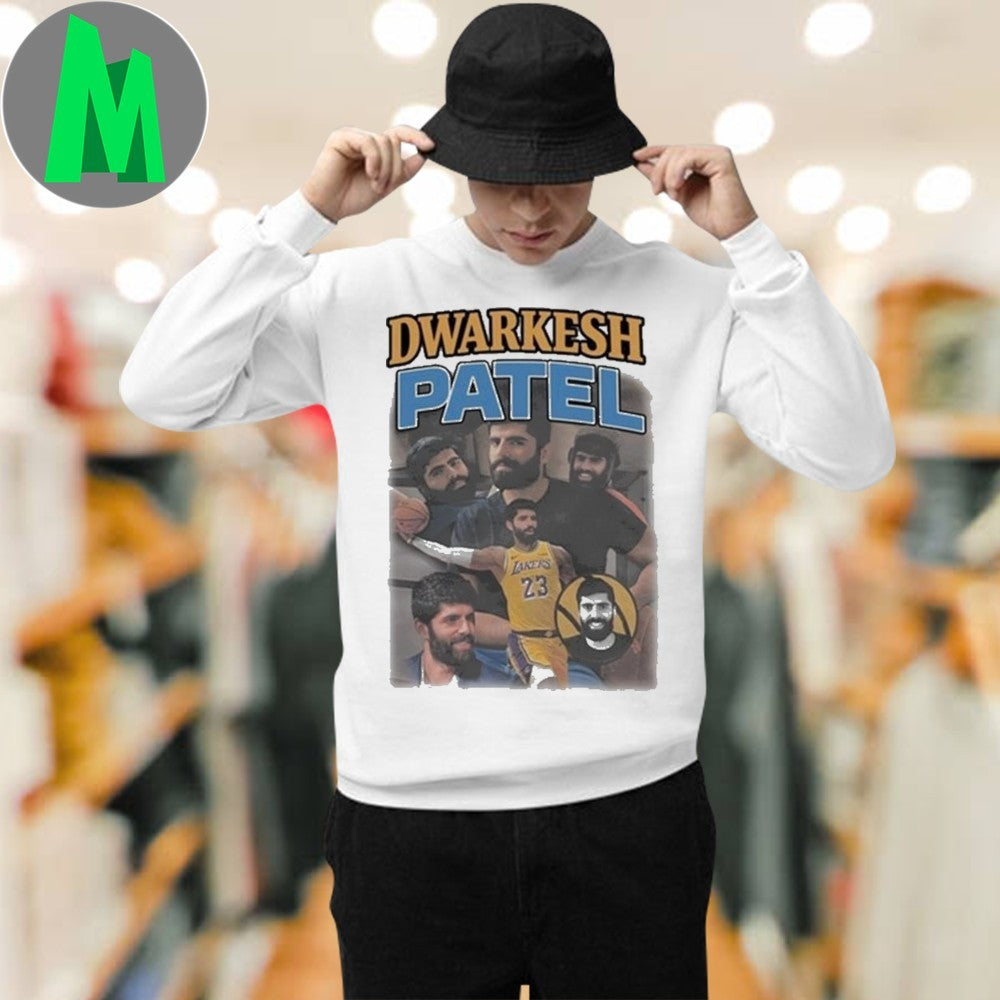 Design Dwarkesh Patel Collage Tribute Graphic T-Shirt