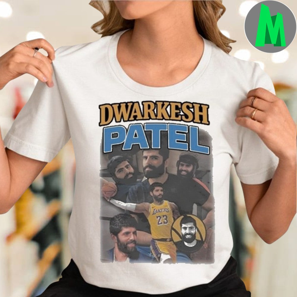 Design Dwarkesh Patel Collage Tribute Graphic T-Shirt
