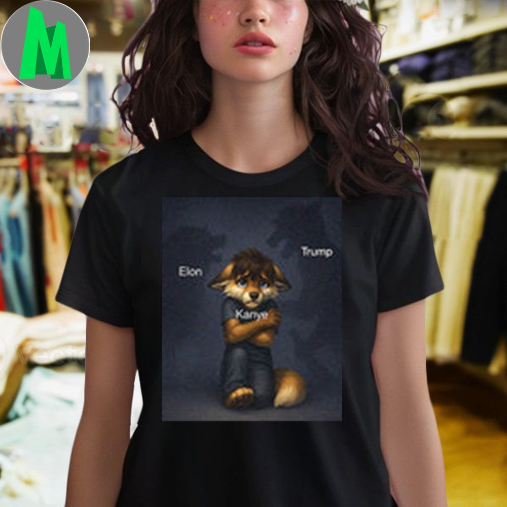 Design Elon Kanye Trump Funny Fox Meme Shirt