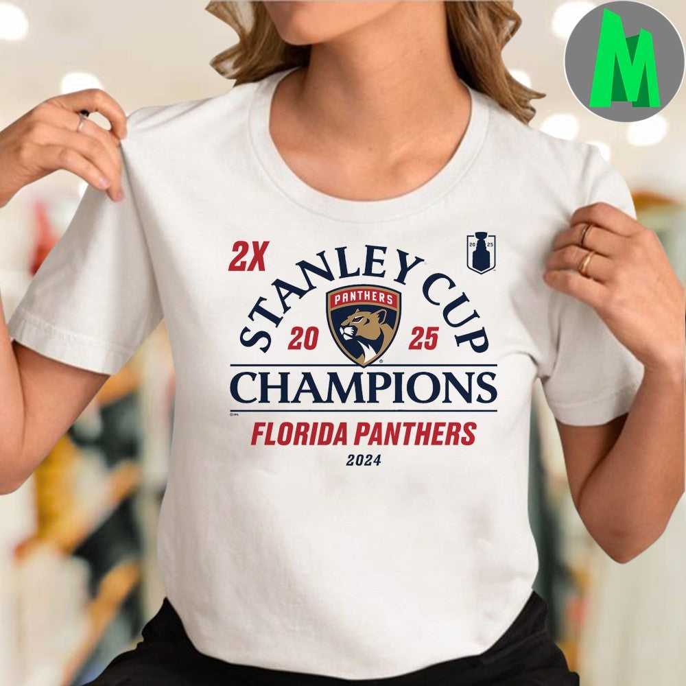 Design Florida Panthers 2024-2025 Back-to-Back Stanley Cup Champions Top Line Shirt