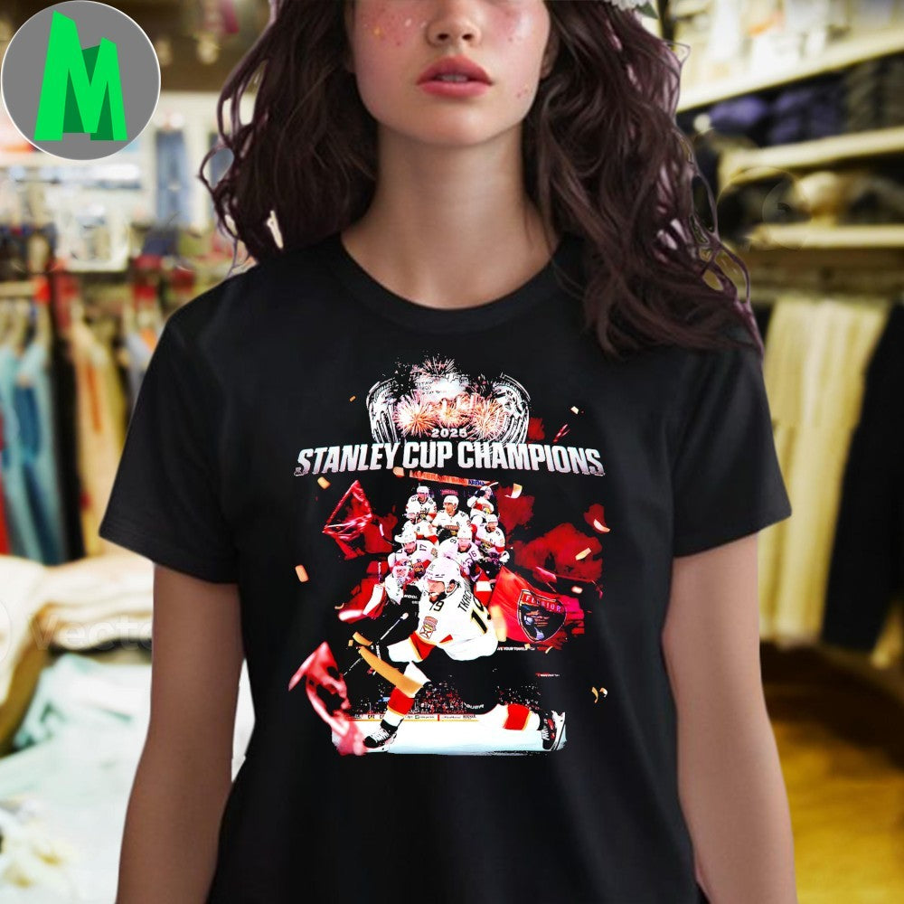 Design Florida Panthers 2025 Stanley Cup Champions Celebration Hockey Shirt