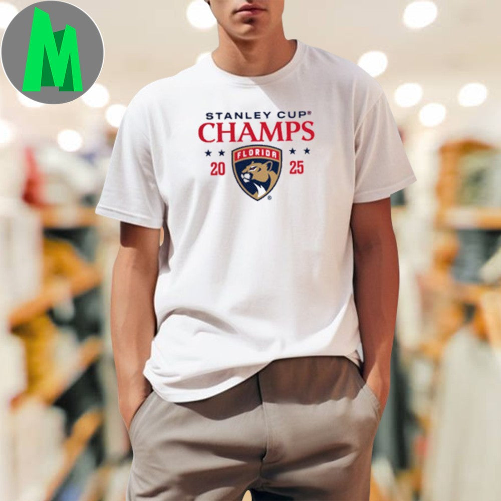 Design Florida Panthers Fanatics White 2025 NHL Stanley Cup Champions Jersey Roster Shirt