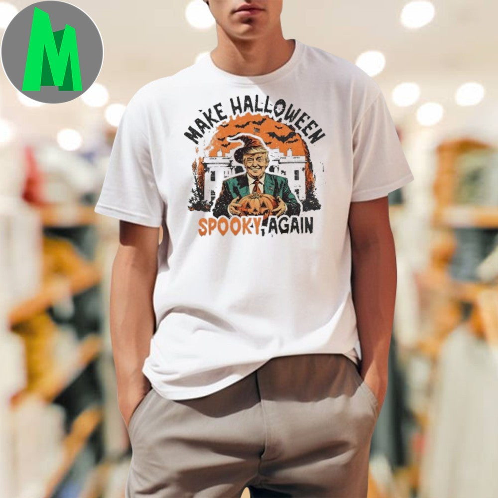 Design Funny Trump Make Halloween Spooky Again Shirt