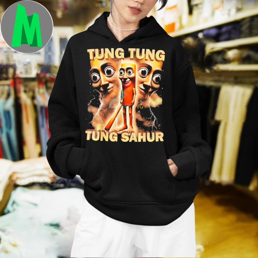 Design Funny Tung Tung Tung Sahur Brainrot Character Meme Shirt