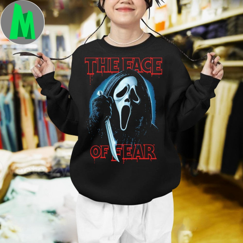 Design Ghostface The Face of Fear Scream Horror Movie T-Shirt