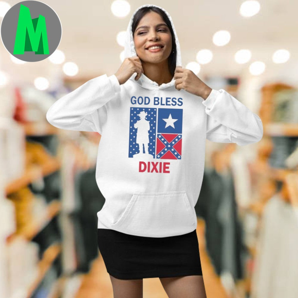 Design God Bless Dixie Confederate Flag Heritage T-Shirt