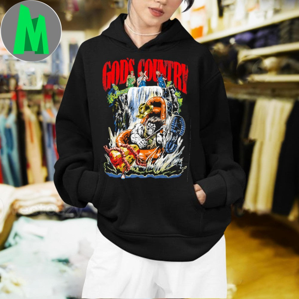 Design God’s Country Cartoon River Rafting Graphic T-Shirt