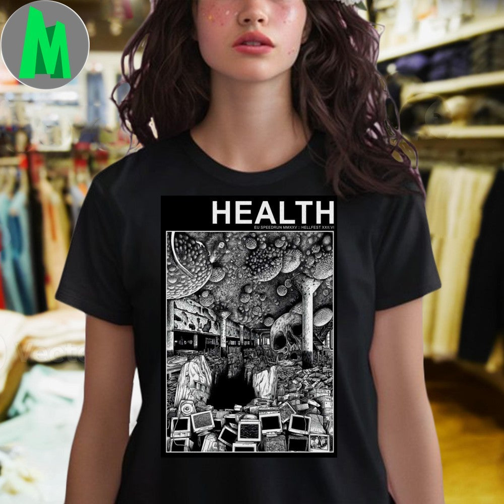Design Health EU Speedrun MMXXV Hellfest 2025 Clisson France Concert Poster Shirt