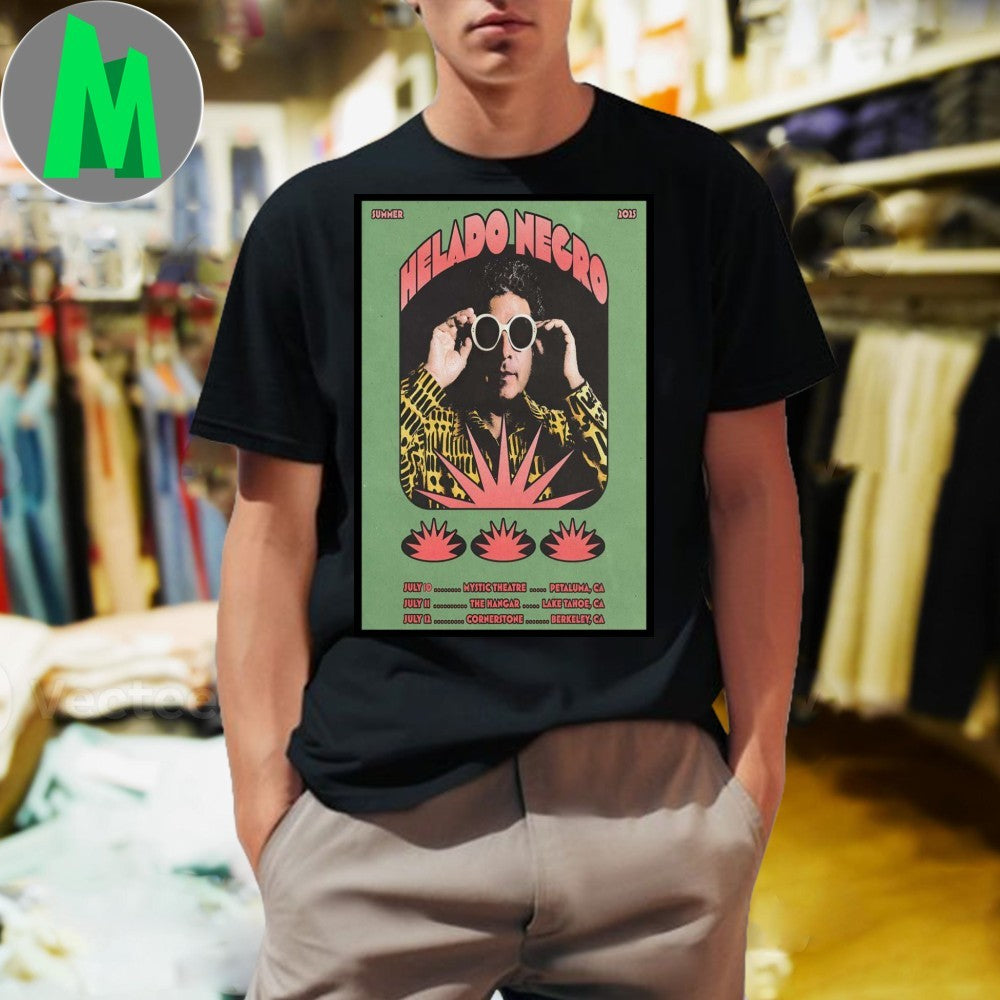 Design Helado Negro Summer 2025 Show Music Poster Indie Electronic Fan Apparel T-Shirt