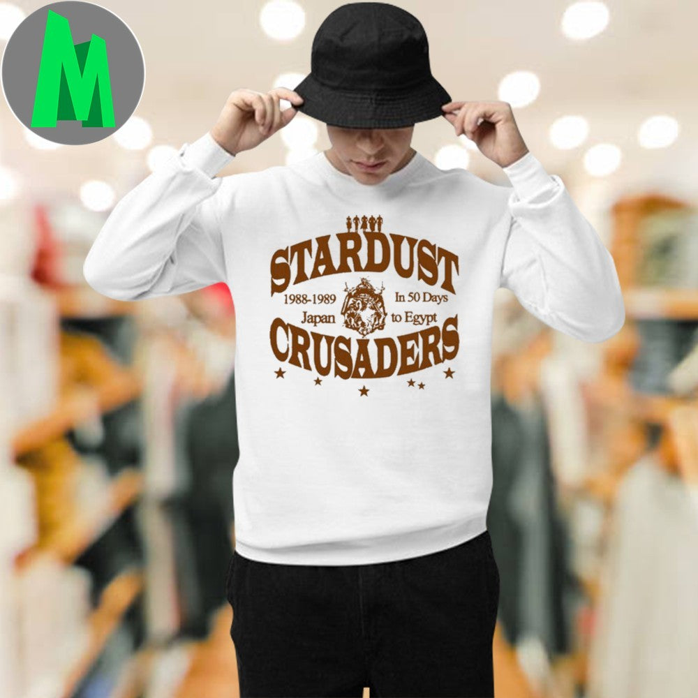 Design Hoshi’s Stardust Crusaders 1988 1989 Japan In 50 Days To Egypt Shirt
