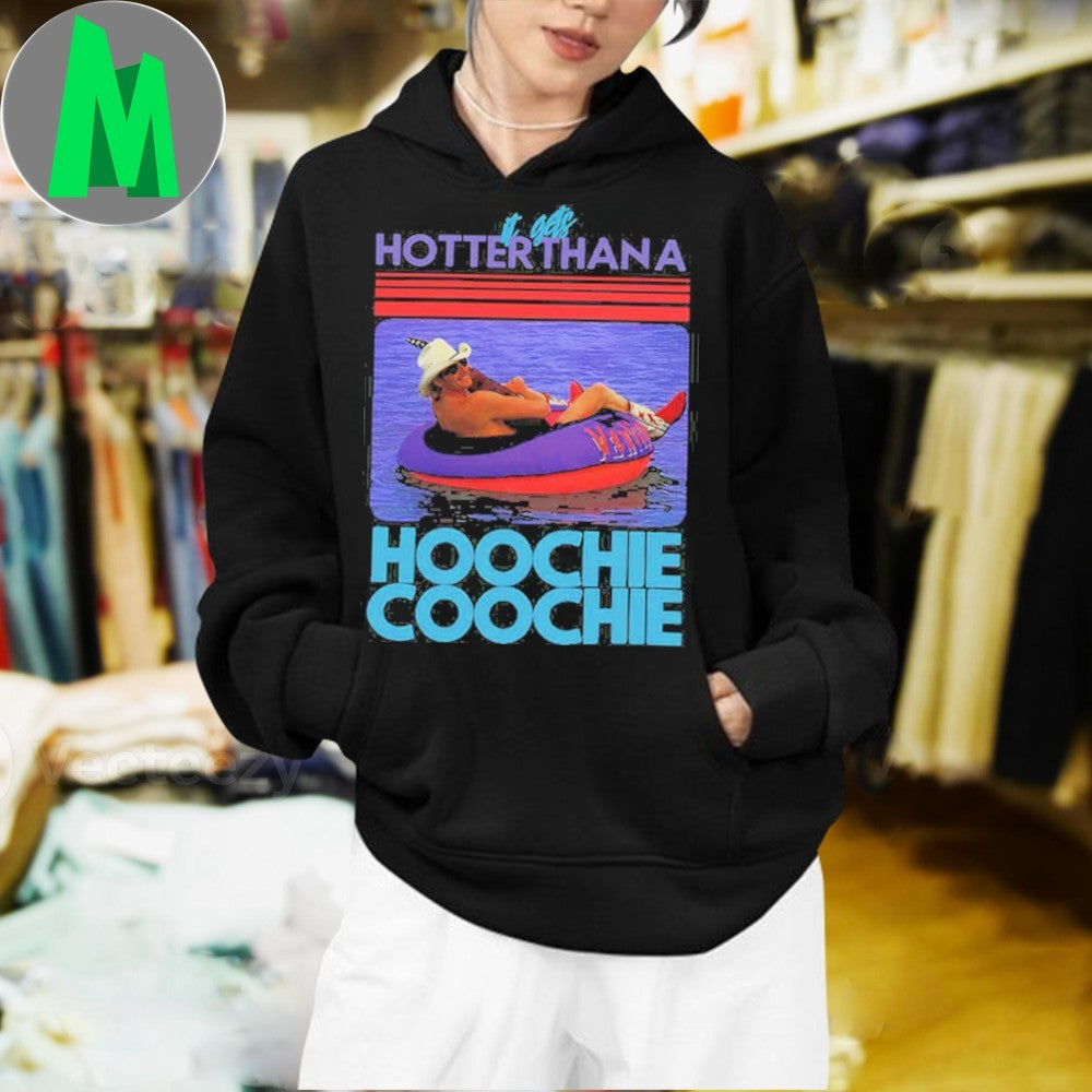 Design Hotter Than A Hoochie Coochie Retro Lake Party Vacation T-Shirt