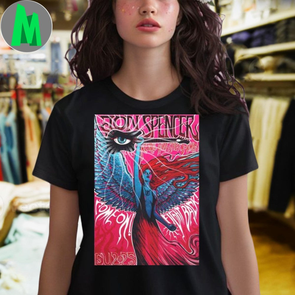 Design Jon Spencer European Tour 2025 Official Poster Angel With Guitar Art BUZZBOMB Band Concert Fan Shirt
