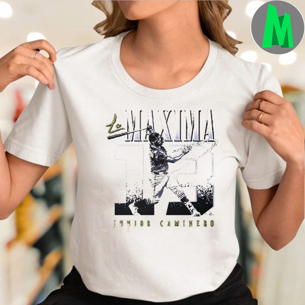 Design Junior Caminero La Maxima #13 Tampa Bay Baseball T-Shirt