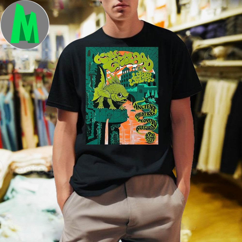 Design King Gizzard At Ancient Theatre In Plovdiv Bulgaria On June 8-9-10 2025 Green Fish Shirt