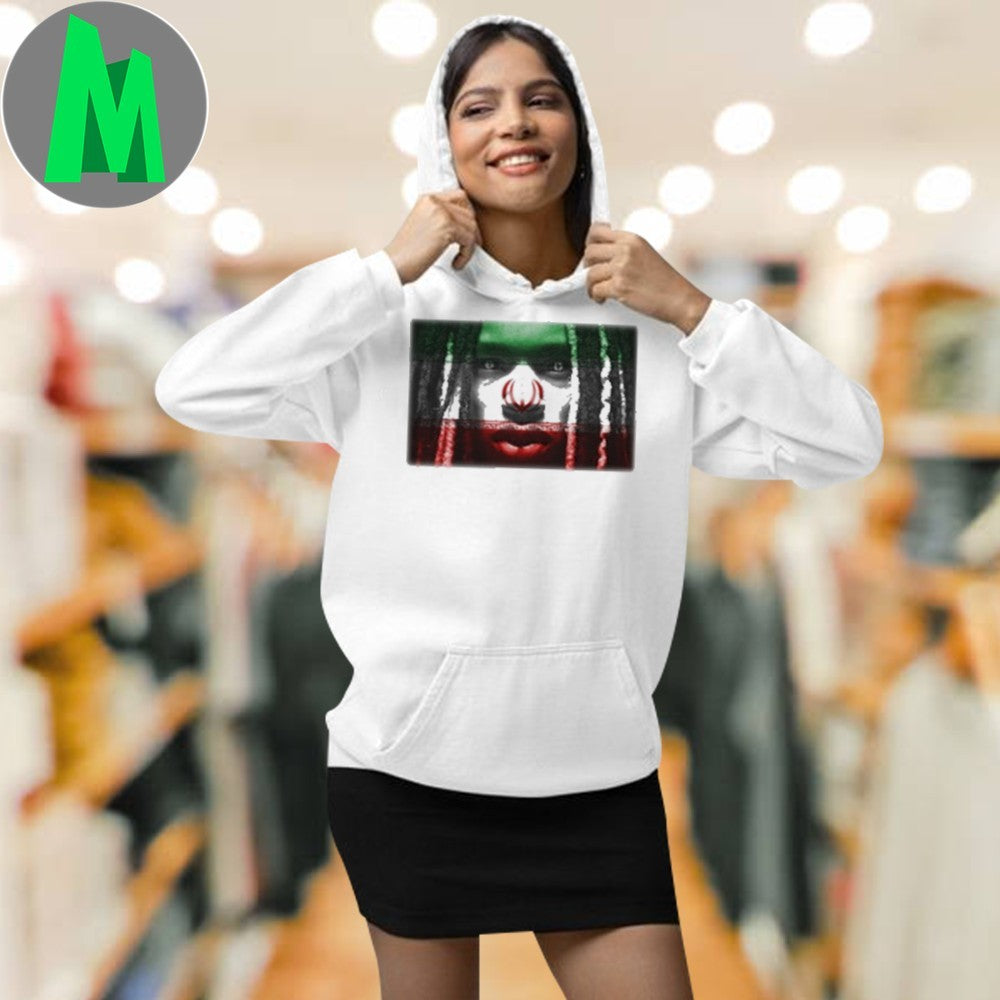 Design King Von Iran Flag Face Graphic T-Shirt