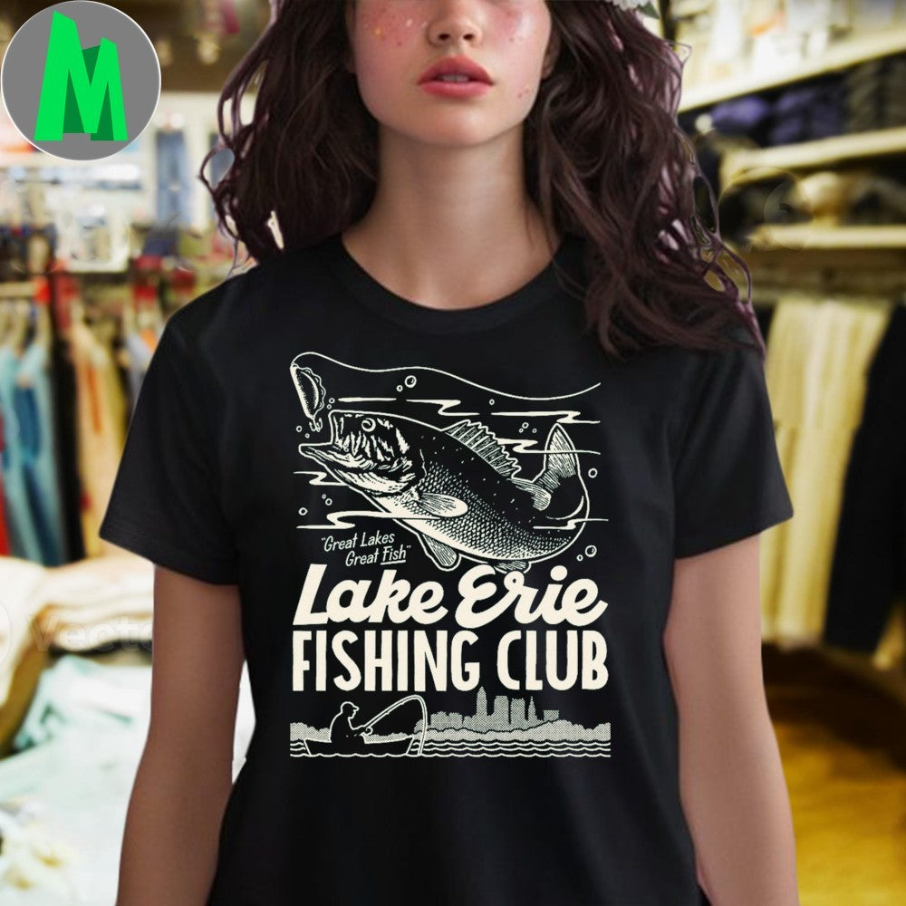 Design Lake Erie Fishing Club Bass Fish Shirt