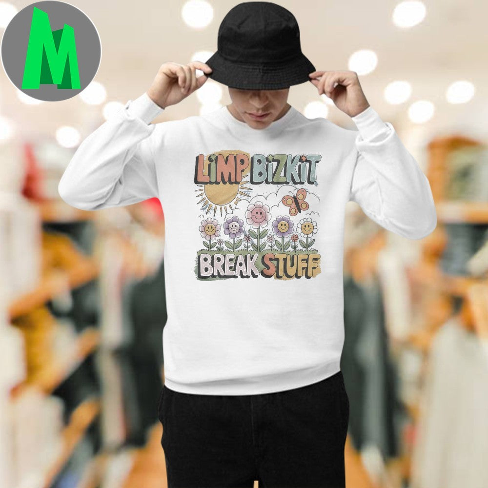 Design Limp Bizkit Break Stuff Cartoon Floral Shirt