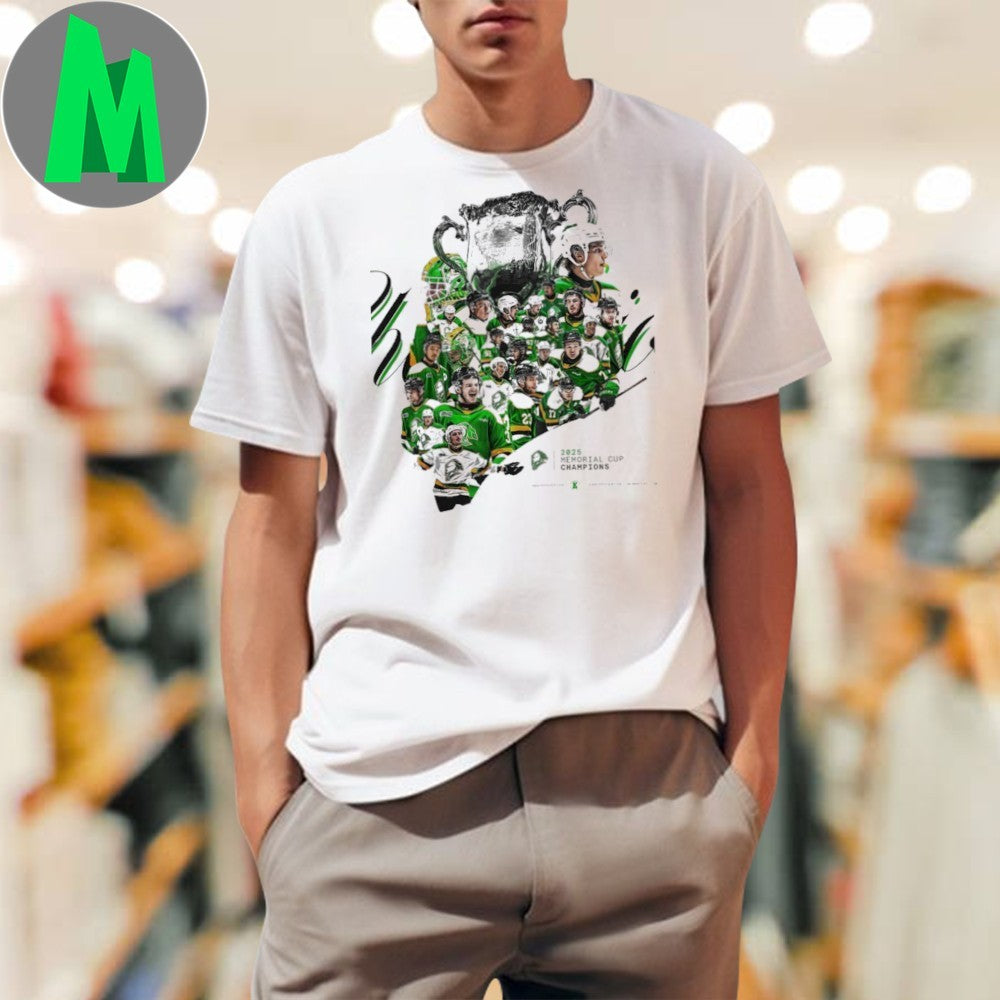 Design London Knights Poster Celebrates The Champions 2025 Memorial Cup Champions OHL Hockey Fan Commemorative Graphic Tee Shirt