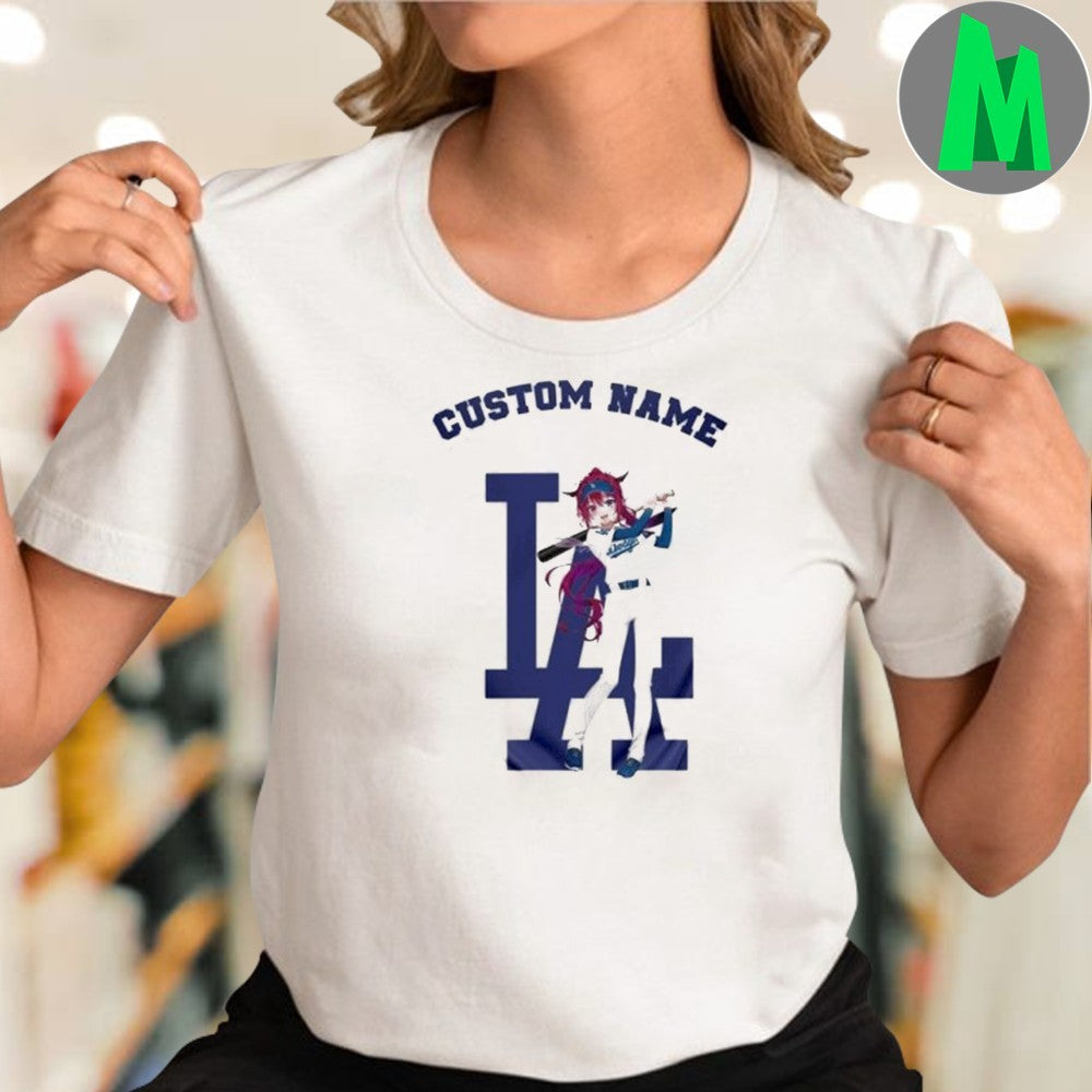 Design Los Angeles Dodgers IRyS Hololive Anime Baseball Shirt