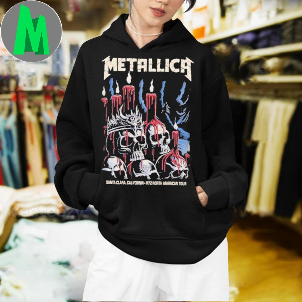Design Metallica M72 Santa Clara Night 1 Merchandise Tee On June 20 In Santa Clara California At Levis Stadium M72 North American Tour 2025 Shirt