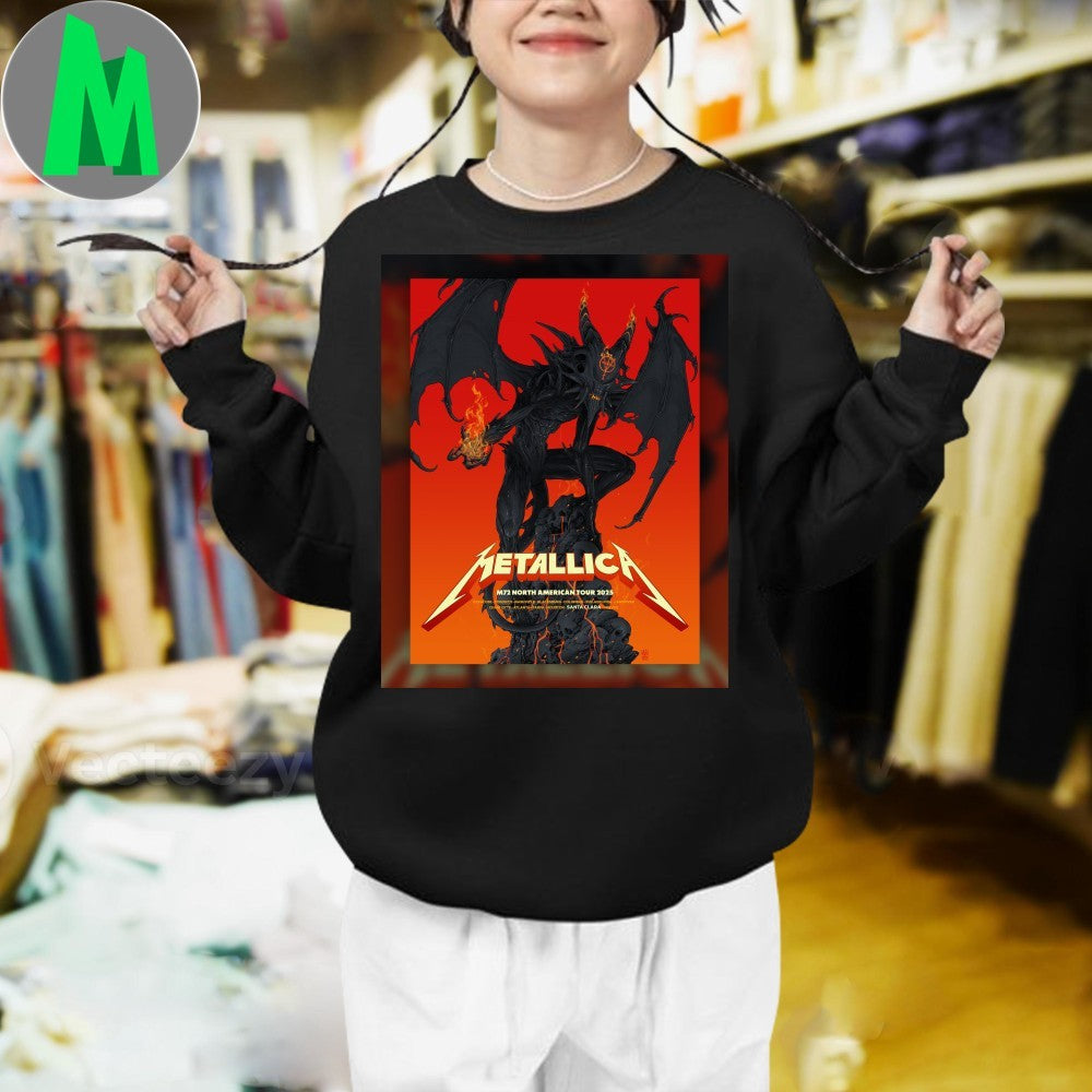 Design Metallica M72 World Tour 2025 Santa Clara Concert T-Shirt