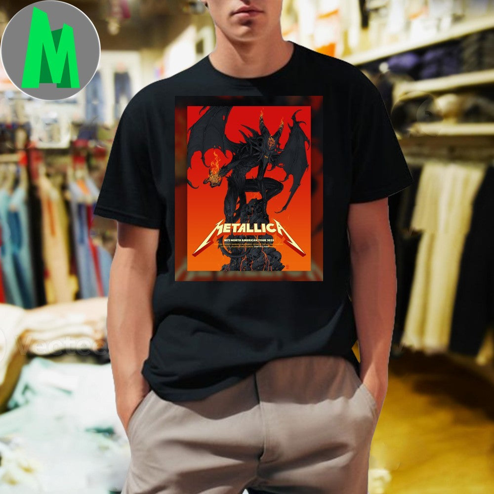 Design Metallica M72 World Tour 2025 Santa Clara Concert T-Shirt