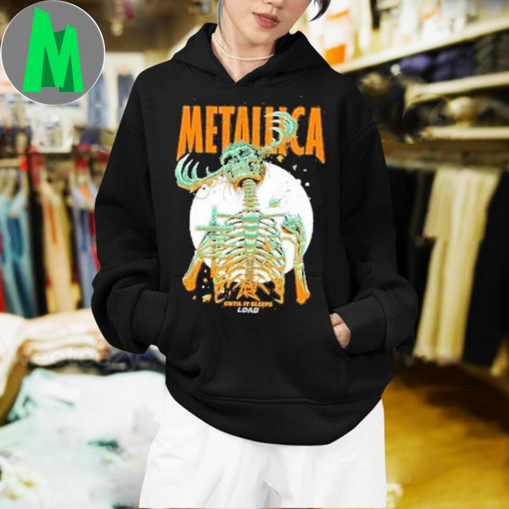 Design Metallica Until It Sleeps Load Album Skeleton Graphic Fan T-Shirt