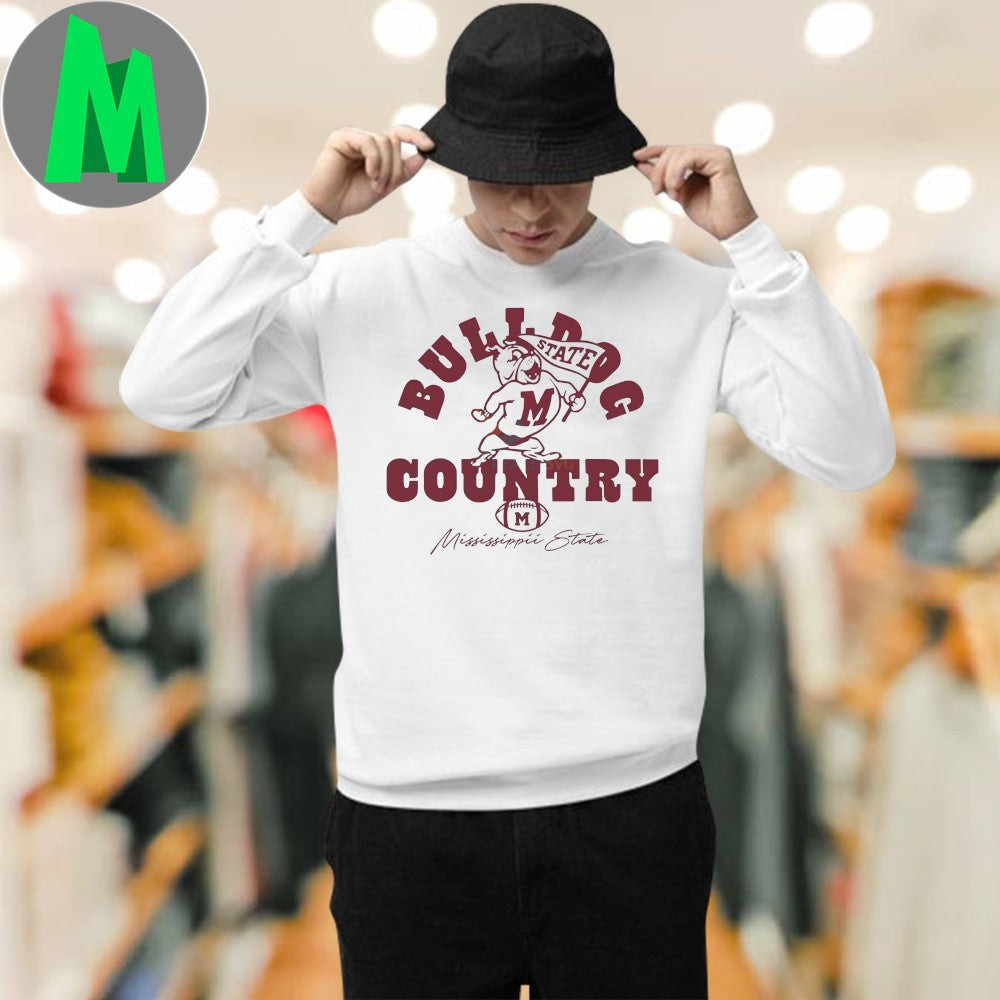 Design Mississippi State Bulldogs Football Country Mascot Logo T-Shirt
