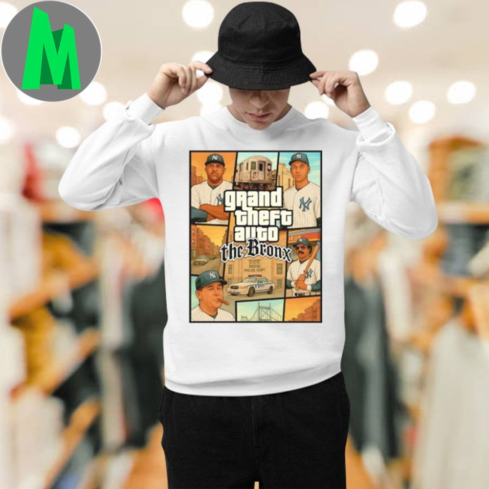 Design NY Yankees Grand Theft Auto The Bronx Graphic T-Shirt