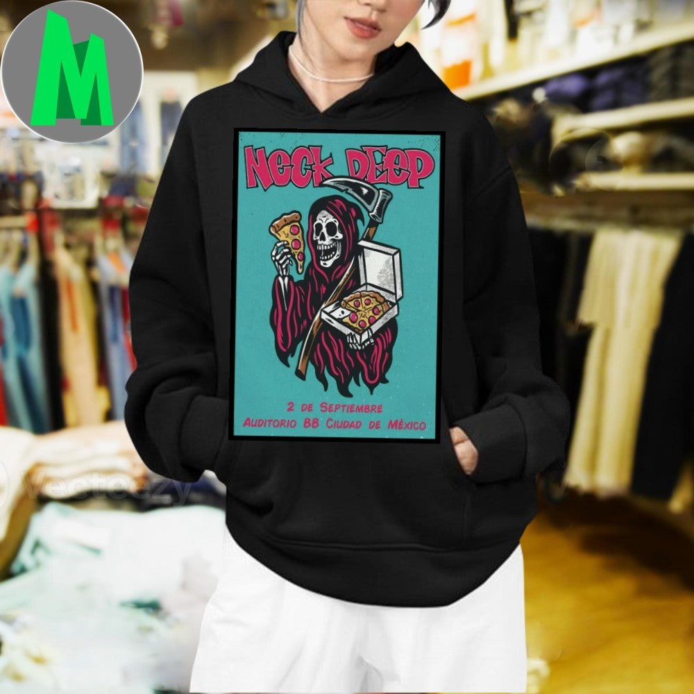 Design Neck Deep 9-2-2025 Mexico Auditorio BB Poster Shirt