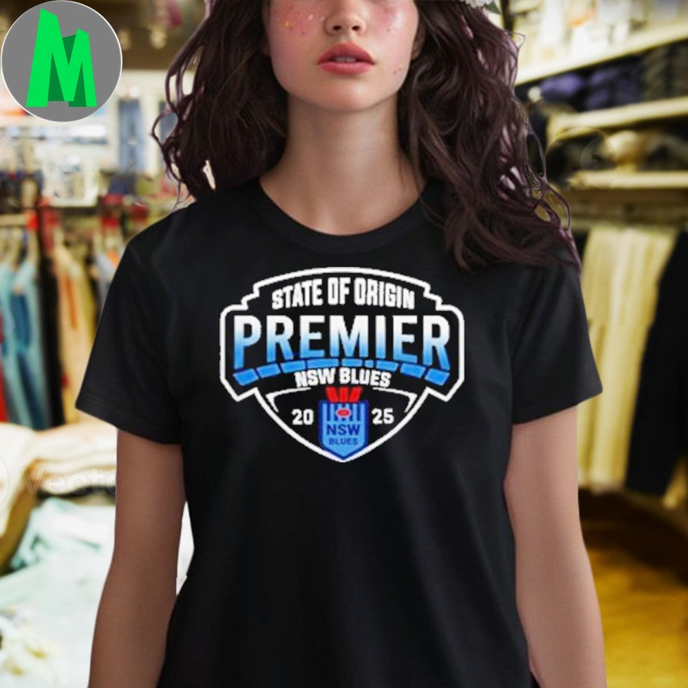 Design New South Wales Blues State of Origin Premiere 2025 Back to Back Rugby T-Shirt