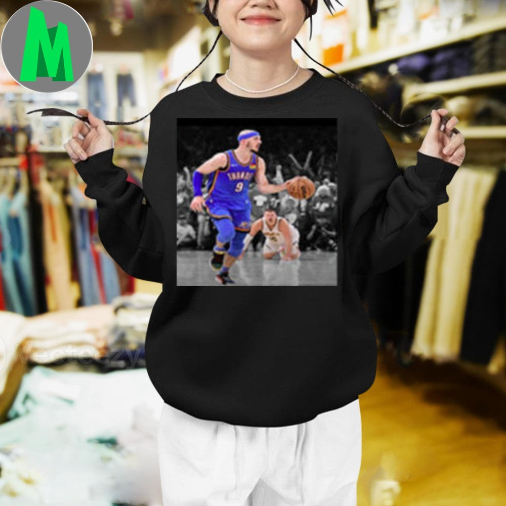 Design Number 9 Alex Caruso Funny Meme With Nikola Jokic Basketball NBA Premium Youth Shirt