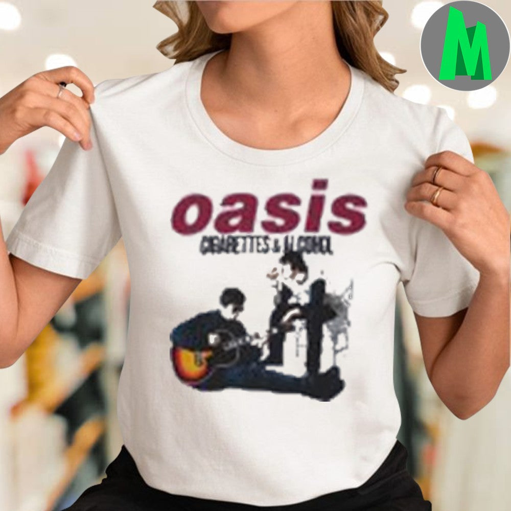Design Oasis Cigarettes & Alcohol Britpop Rock Music Band Fan Shirt
