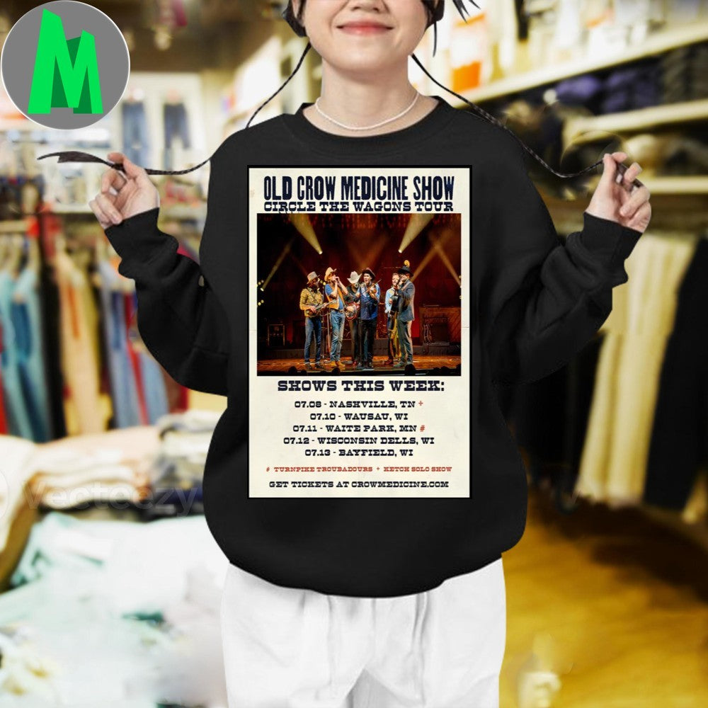 Design Old Crow Medicine Show Summer Tour 2025 Poster Shirt