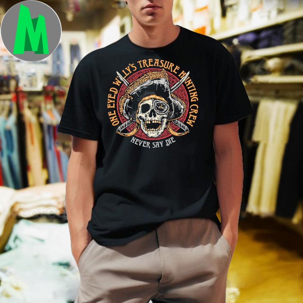 Design Pirate Skull Treasure Hunting Crew Graphic T-Shirt
