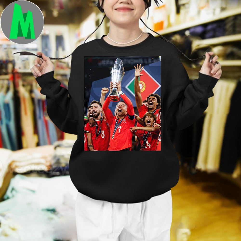 Design Portugal Claim Second UEFA Nations League Trophy In 2025 Shirt