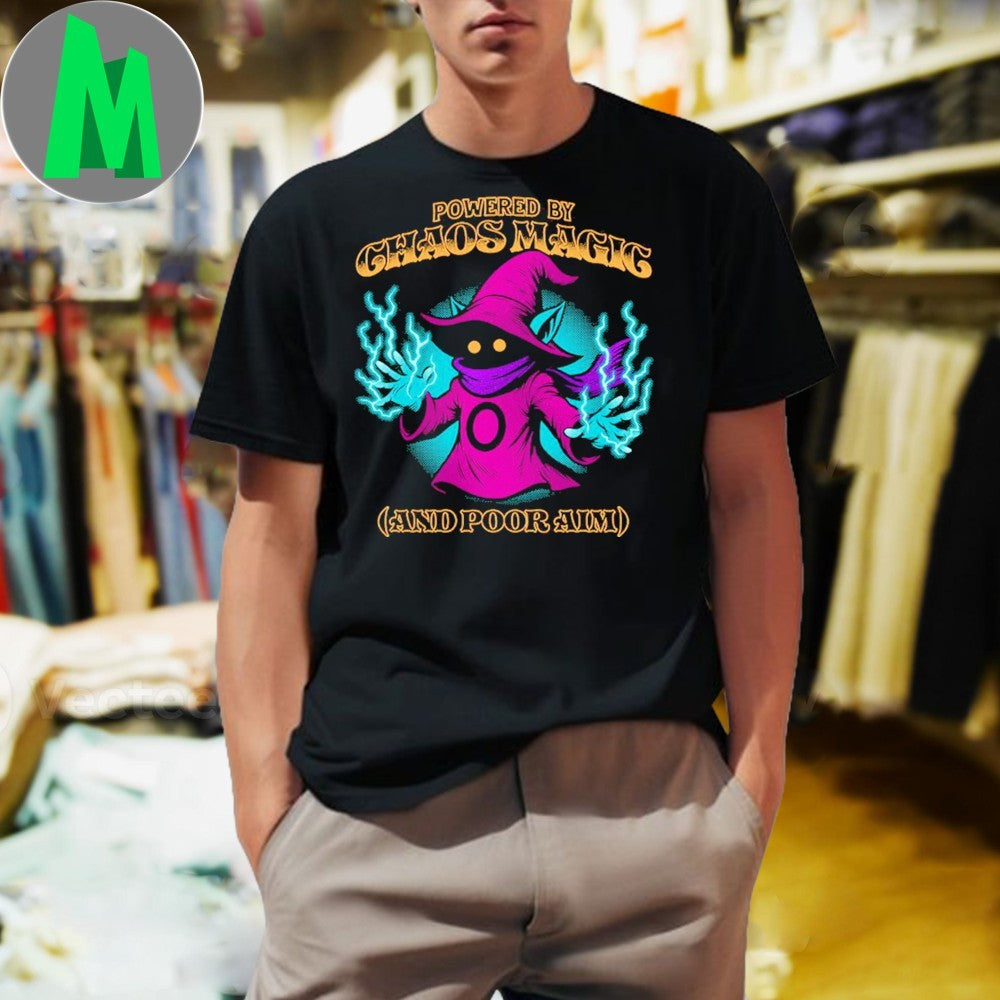 Design Powered By Chaos Magic Fantasy Wizard Funny Shirt