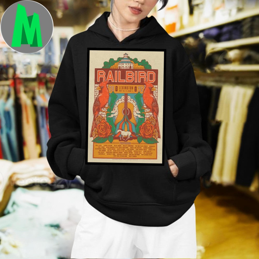 Design Railbird Festival 2025 Guitar Lineup Music Poster Event Fan Apparel T-Shirt