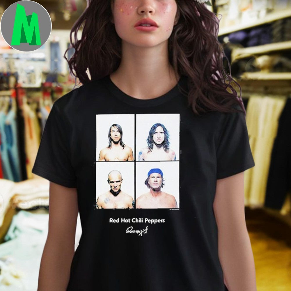 Design Red Hot Chili Peppers 4 Members Photo Grid Graphic T-Shirt