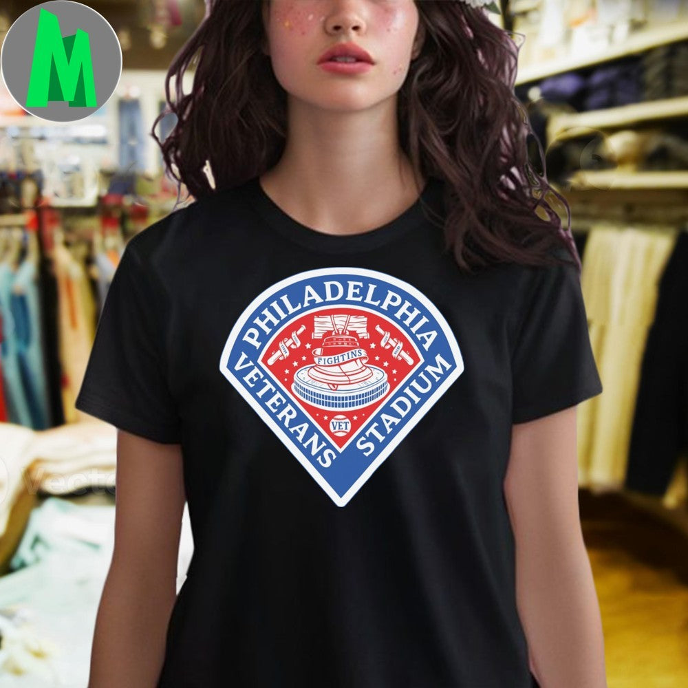 Design Retro Philadelphia Veterans Stadium Logo T-Shirt
