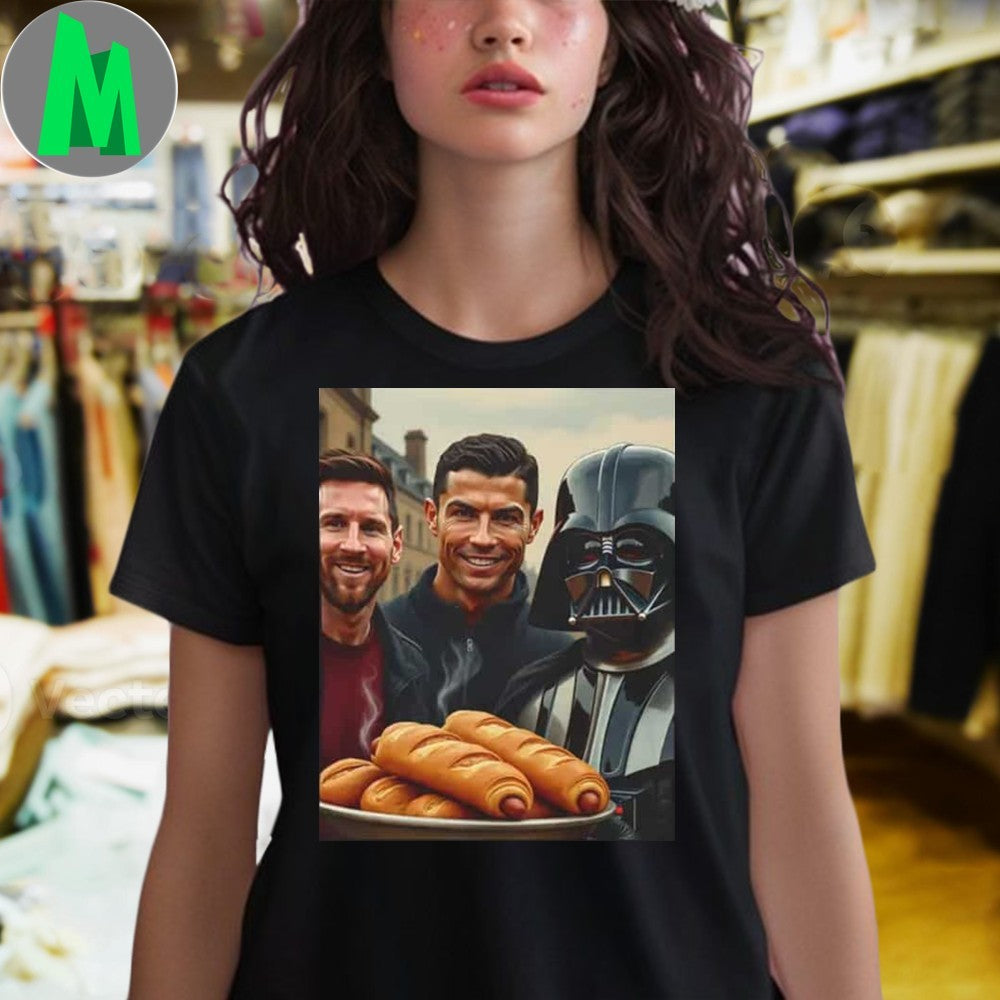Design Ronaldo and Messi Soccer Sausage Rolls Fan Shirt