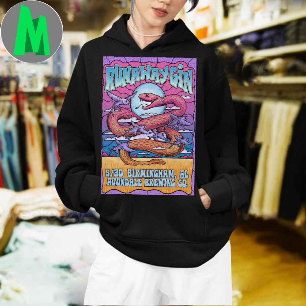 Design Runaway Gin Birmingham AL 2025 May 30 Concert Poster Jam Band Music Fan Apparel T-Shirt