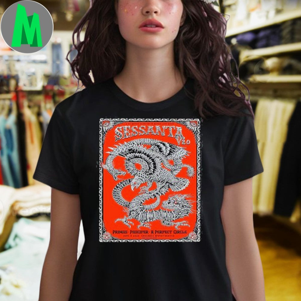 Design Sessanta V2.0 Primus Puscifer A Perfect Circle Ridgefield WA June 6 2025 Concert T-Shirt